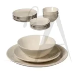 سرویس غذاخوری 24 پارچه کرم ایکیا مدل FARGKLAR