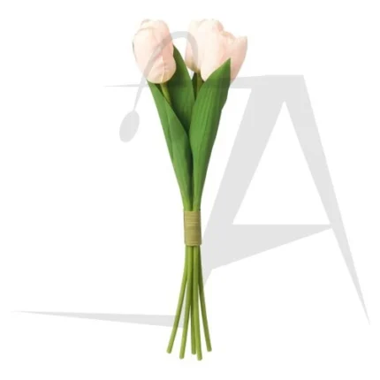 دسته‌ گل مصنوعی ایکیا SMYCKA لاله صورتی روشن